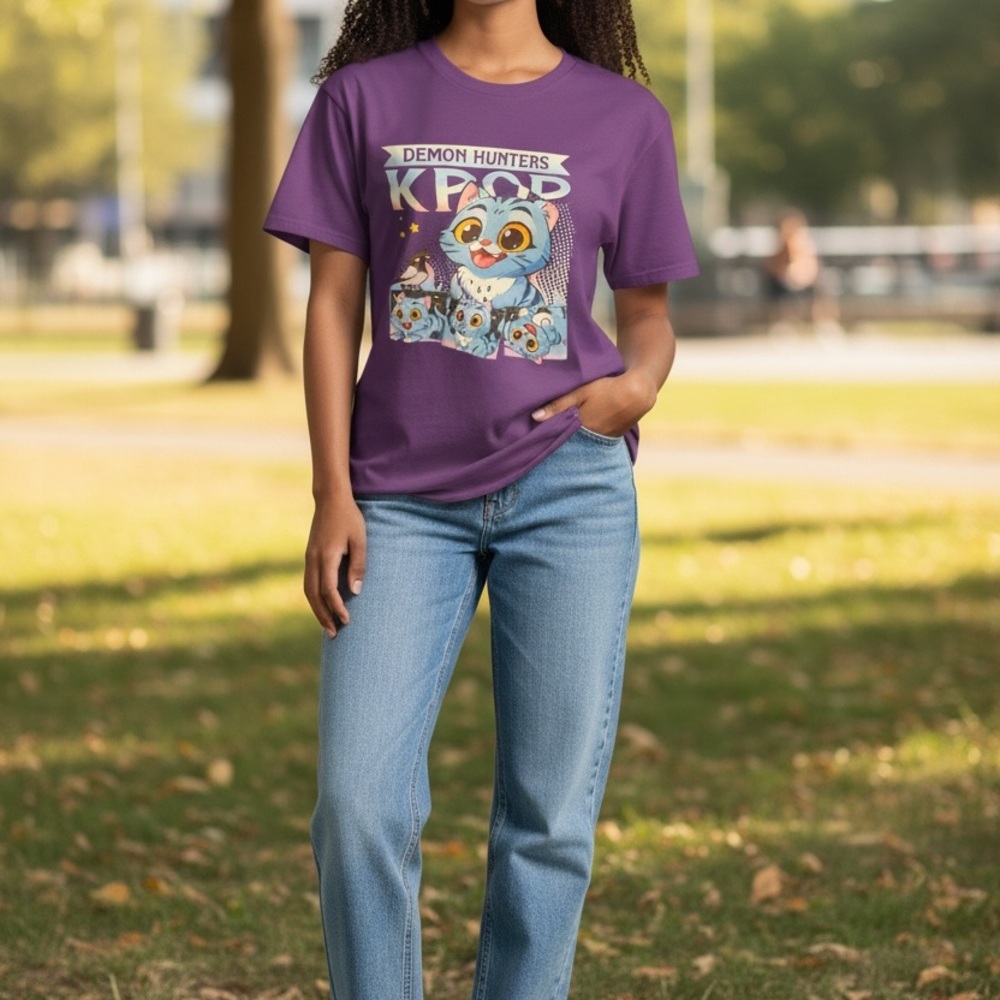 K PopCotton T-Shirt purple Gilman